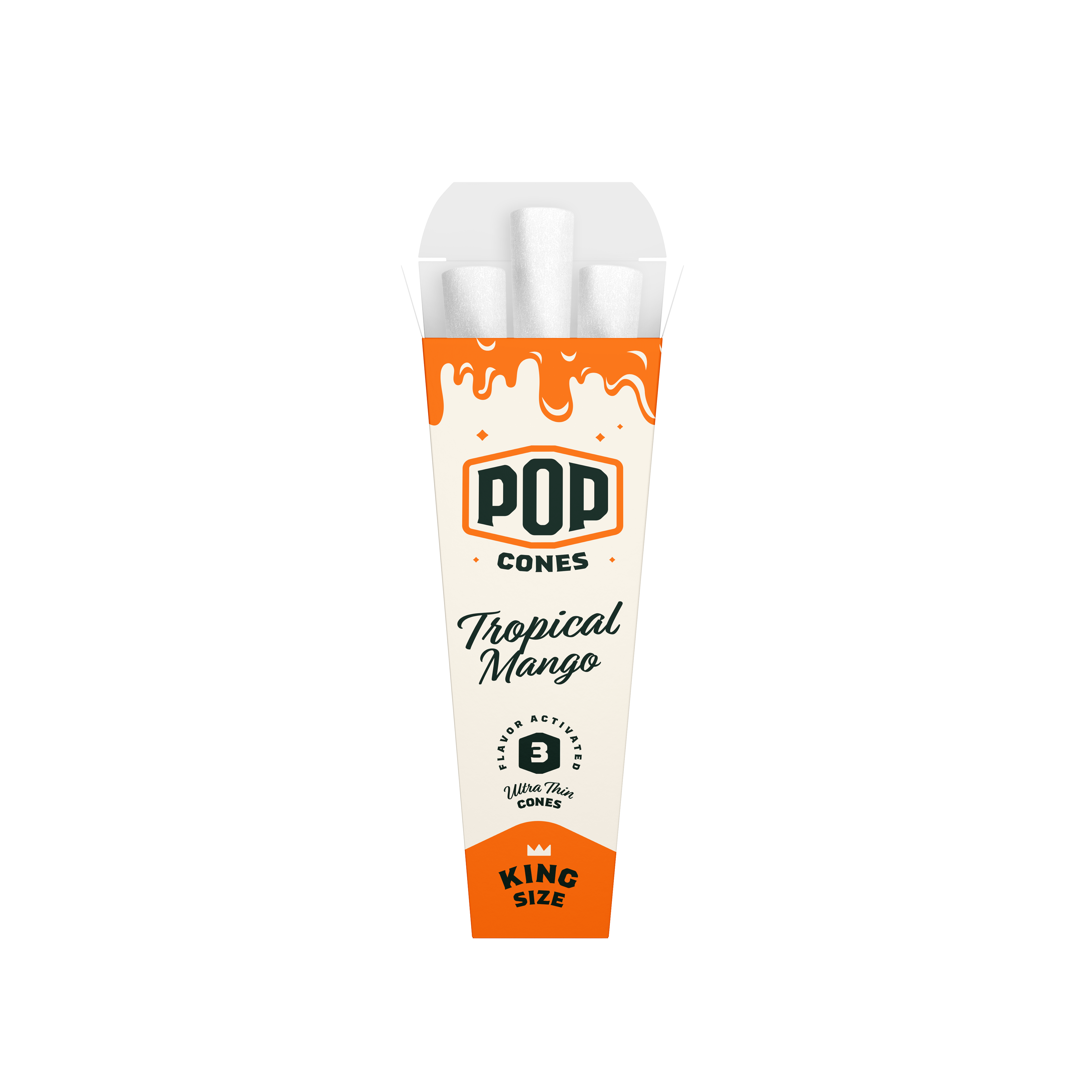 Pop Cones King Size Tropical-Mango Display 3x24
